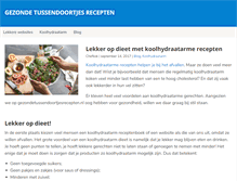 Tablet Screenshot of gezondetussendoortjesrecepten.nl